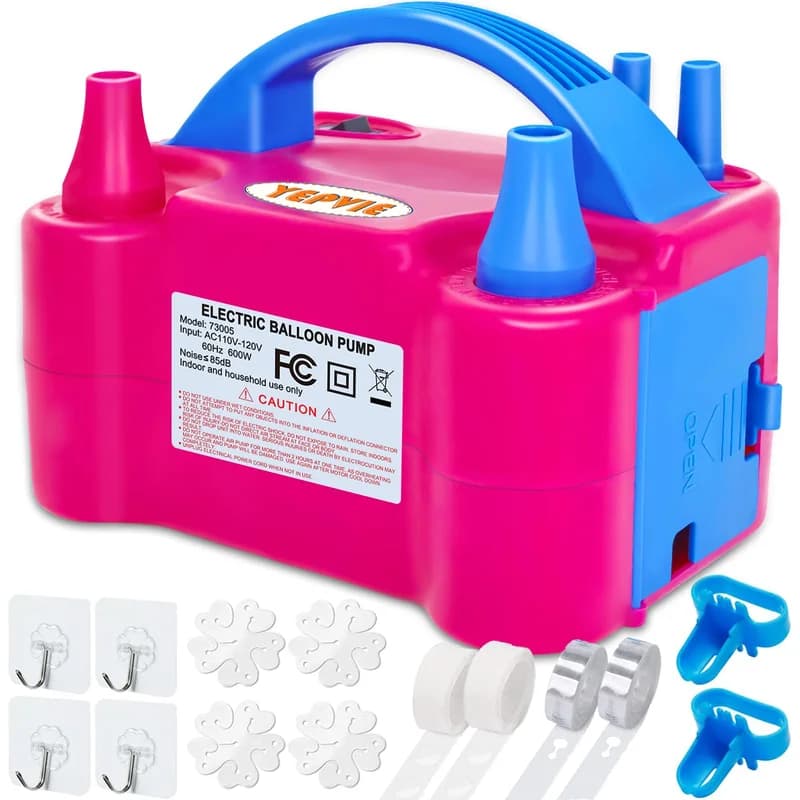 Electric Balloon Pump, Portable 2 Modes Balloon Blower Machine with 14 Balloon Arch Kits, Air Pump for Balloon, Balloon Inflator for Party Decoration